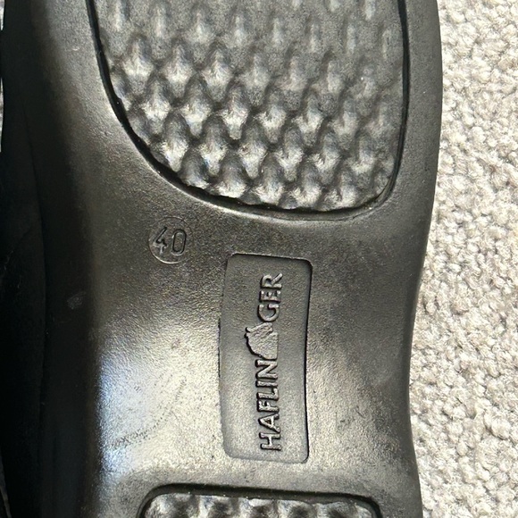 Haflinger Size 40 Black Leather Slip on Shoes - Picture 4 of 8